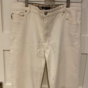White Burberry Straighr Leg Jeans